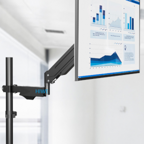 Single monitor desk mount with pole and gas spring HMD8001