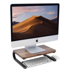 Wooden metal monitor and laptop riser HMS04