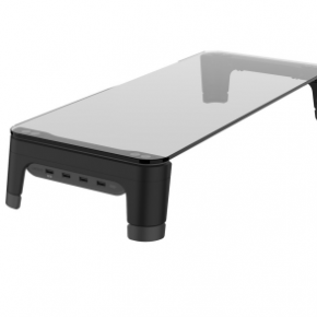 Height adjustable laptop computer stand shelf HMS07A with USB 